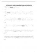 GCOR STUDY GUIDE EXAM QUESTIONS AND ANSWERS&period;