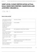 WSET LEVEL 2 WINE CERTIFICATION ACTUAL EXAM &lpar;2025&rpar; 100&percnt;VERIFIED &vert; QUESTIONS AND ANSWERS &vert; GRADED A&plus;&period;