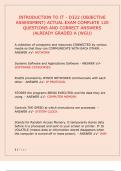 INTRODUCTION TO IT - D322 &lpar;OBJECTIVE  ASSESSMENT&rpar; ACTUAL EXAM COMPLETE 120  QUESTIONS AND CORRECT ANSWERS  &vert;ALREADY GRADED A &lpar;WGU&rpar;