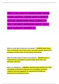 SKILLS USA HEALTH KNOWLEDGE BOWL EXAM &lpar;ACTUAL EXAM&rpar; WITH CORRECT ACTUAL QUESTIONS AND CORRECTLY WELL DEFINED ANSWERS LATEST 2025 - 2026 ALREADY GRADED A&plus;