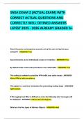 SNSA EXAM 2 &lpar;ACTUAL EXAM&rpar; WITH CORRECT ACTUAL QUESTIONS AND CORRECTLY WELL DEFINED ANSWERS LATEST 2025 - 2026 ALREADY GRADED A&plus;