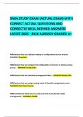 SNSA STUDY EXAM &lpar;ACTUAL EXAM&rpar; WITH CORRECT ACTUAL QUESTIONS AND CORRECTLY WELL DEFINED ANSWERS LATEST 2025 - 2026 ALREADY GRADED A&plus;