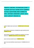 TRAFFIC CONTROL TECHNICIAN &lpar;CHAP 1 &ndash; 4&rpar; EXAM &lpar;ACTUAL EXAM&rpar; WITH CORRECT ACTUAL QUESTIONS AND CORRECTLY WELL DEFINED ANSWERS LATEST 2025 - 2026 ALREADY GRADED A&plus;