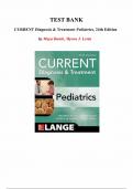 Test Bank for CURRENT Diagnosis and Treatment Pediatrics&comma; Twenty-Fourth Edition 24th Edition by William Hay&comma; Chapter 1 - 46