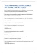 Math-110-elementary-statistics-module-2  2025 with 100&percnt; Correct Answers