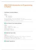 WGU D335 Introduction to Programming in Python Questions And Answers Rated A&plus; New Update Assured Satisfaction