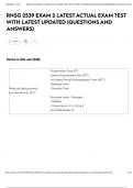 RNSG 2539 EXAM 2 LATEST ACTUAL EXAM TEST WITH LATEST UPDATED &lpar;QUESTIONS AND ANSWERS&rpar;