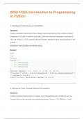 WGU D335 Introduction to Programming in Python Questions And Correct Answers &vert;100&percnt; Verified &vert;Guaranteed Success &vert; 2025 update