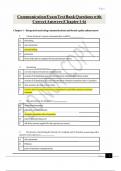 Communication Exam Test Bank Questions with Correct Answers &lpar;Chapter 1-6&rpar;