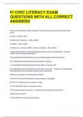 Fl CIVIC LITERACY EXAM QUESTIONS WITH ALL CORRECT ANSWERS 
