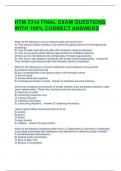 HTM 2314 FINAL EXAM QUESTIONS WITH 100&percnt; CORRECT ANSWERS 