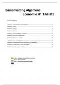 Samenvatting Algemene Economie H1 T&sol;M H12 latest Update&period;