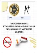 TMN3705 Assignment 2 &lpar;COMPLETE ANSWERS&rpar; 2025 - DUE 20 June 2025&semi;100&percnt; CORRECT AND TRUSTED SOLUTIONS