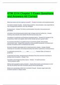 HTM 2314 Chapter 3 Exam Questions and Answers All Correct 