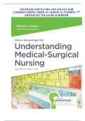 TESTBANK FOR DAVIES ADVANTAGE FOR UNDERSTANDING MEDICAL SURGICAL NURSING 7TH EDITION BY WILLIAMS & HOPPER All Chapters Fully Covered Chapter 1-57