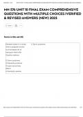 MN 576 UNIT 10 FINAL EXAM COMPREHENSIVE QUESTIONS WITH MULTIPLE CHOICES &vert;VERIFIED & REVISED ANSWERS &lpar;NEW&rpar; 2025