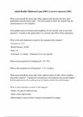 Adult Health Midterm Exam &lpar;100&percnt; Correct Answers&rpar; 2025