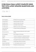 CCRN  CRAM EXAM LATEST COMPLETE &lpar;2025&rpar; TEST WITH LATEST UPDATED &lpar;QUESTIONS AND ANSWERS&rpar;