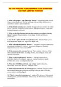 PN 1005 NURSING FUNDAMENTALS EXAM QUESTIONS AND 100&percnt; VERIFIED ANSWERS
