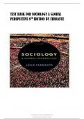 Test Bank for Sociology&colon; A Global Perspective 8th Edition by Joan Ferrante  - &lpar;2025&sol;2026&rpar; &lpar;All Chapters Covered&rpar; &lpar;Complete Guide with Answers&rpar; &lpar;Graded A&plus;&rpar;