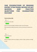 OAE FOUNDATIONS OF READING EXPERT STRATEGIES&comma; REVIEW OF KEY QUIZZES&comma; AND PRACTICE QUESTIONS FOR GUARANTEED SUCCESS&rsquo;  