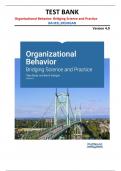 Test bank for Organizational Behavior&colon; Bridging Science and Practice&comma; Version 4&period;0 by Bauer and Erdogan &vert;all chapters covered&vert;