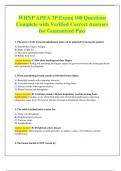 WHNP APEA 3P Exam&vert; 100 Questions Complete with Verified Correct Answers for Guaranteed Pass