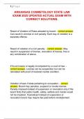 Arkansas Cosmetology State Law Exam &ndash; 2025 Updated Actual Exam with Correct Solutions