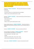 BIO 2301 HUMAN PHYSIOLOGY - EXAM 1 &lpar;CSCC - SU18&rpar; EXAM QUESTIONS AND ANSWERS 2024&sol;2025 UPDATED A COMPLETE SOLUTION WITH CORRECT VERIFIED ANSWERS BEST GRADED TO SCORE A&plus; FOR SUCCESS