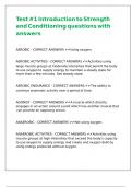 Test -1 Introduction to Strength and Conditioning questions with answers&comma;
