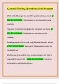 Comedy Driving Ultimate Exam Prep Guide&colon; Questions & Answers for Success
