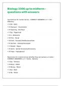 Biology 3306 up to midterm &ndash; questions with answers