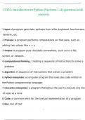 D335 Introduction to Python &lpar;Sections 1-4&rpar; questions with answers
