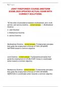 JOINT FIREPOWER COURSE &lpar;MIDTERM  EXAM&rpar; 2025 UPDATED ACTUAL EXAM WITH  CORRECT SOLUTIONS&period; 