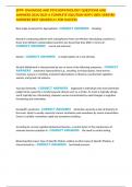 EPPP- DIAGNOSIS AND PSYCHOPATHOLOGY QUESTIONS AND ANSWERS 2024&sol;2025 A COMPLETE SOLUTION WITH 100&percnt; VERIFIED ANSWERS BEST GRADED A&plus; FOR SUCCESS