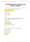 ASE Brakes Exam &num;1 &ndash; Complete Question Set with Correct Answers for Certification Preparation