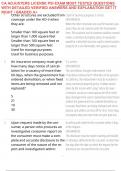 CA ADJUSTERS LICENSE PSI EXAM MOST TESTED QUESTIONS WITH DETAILED VERIFIED ANSWERS AND EXPLANATION GET IT RIGHT &sol; GRADED A&plus;