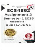 ECS4862 Assignment 2 &lpar;COMPLETE ANSWERS&rpar; Semester 1 2025 - DUE 17 June 2025