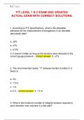 PTI LEVEL 1 & 2 EXAM 2025 UPDATED  ACTUAL EXAM WITH CORRECT SOLUTIONS&period;