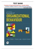 Test bank for Essentials of Organizational Behaviour&comma; Canadian Edition&comma; 3rd Edition by Robbins&comma; Judge&comma; and Breward &vert;all chapters covered&vert;