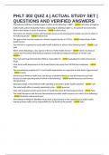 PHLT 302 QUIZ 4 &vert; ACTUAL STUDY SET &vert; QUESTIONS AND VERIFIED ANSWERS