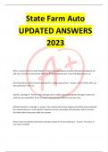 State Farm Auto UPDATED ANSWERS 2023