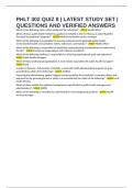 PHLT 302 QUIZ 8 &vert; LATEST STUDY SET &vert; QUESTIONS AND VERIFIED ANSWERS