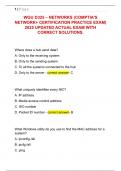 WGU D325 &ndash; NETWORKS &lpar;COMPTIA'S  NETWORK&plus; CERTIFICATION PRACTICE EXAM&rpar;  2025 UPDATED ACTUAL EXAM WITH  CORRECT SOLUTIONS&period;
