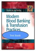 Test Bank for Modern Blood Banking & Transfusion Practices 7th Edition Author&colon; Denise M&period; Harmening&vert; 9780803668881&vert; All Chapters 1-29&vert; LATEST VERSION