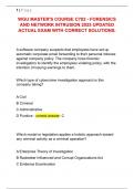 WGU MASTER'S COURSE C702 - FORENSICS  AND NETWORK INTRUSION 2025 UPDATED  ACTUAL EXAM WITH CORRECT SOLUTIONS&period; 
