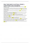 PHLT 302 QUIZ 9 &vert; ACTUAL STUDY &vert; QUESTIONS AND ANSWERS