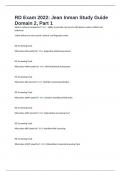 RD Exam 2022&colon; Jean Inman Study Guide Domain 2&comma; Part 1 2025&period; 194 questions and answers 