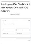 Castillopez 68W Field Craft 1 Test Review Questions And Answers