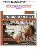 TEST BANK FOR&colon;  FOR PHARMACOLOGY FOR THE PRIMARY CARE PROVIDER 4TH EDITION BY MARILYN WINTERTON EDMUNDS P LATEST UPDATE  GRADED A&plus;